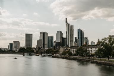 Skyline van Frankfurt aan de Main